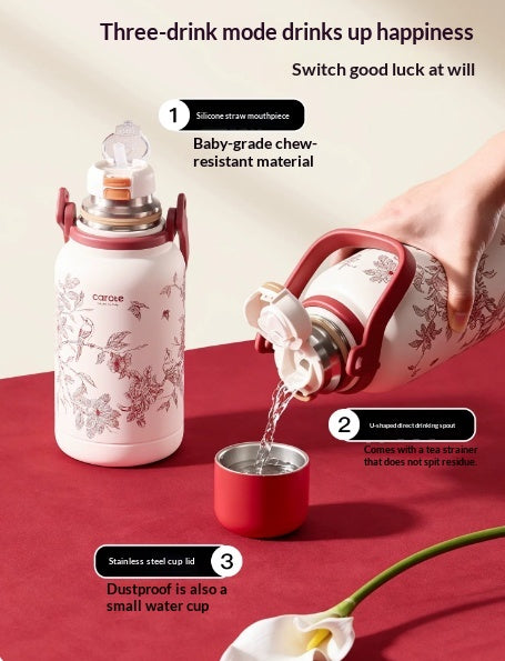 Large Insulated Water Bottle 1200ml Stainless Steel Travel Mug - Multi Color