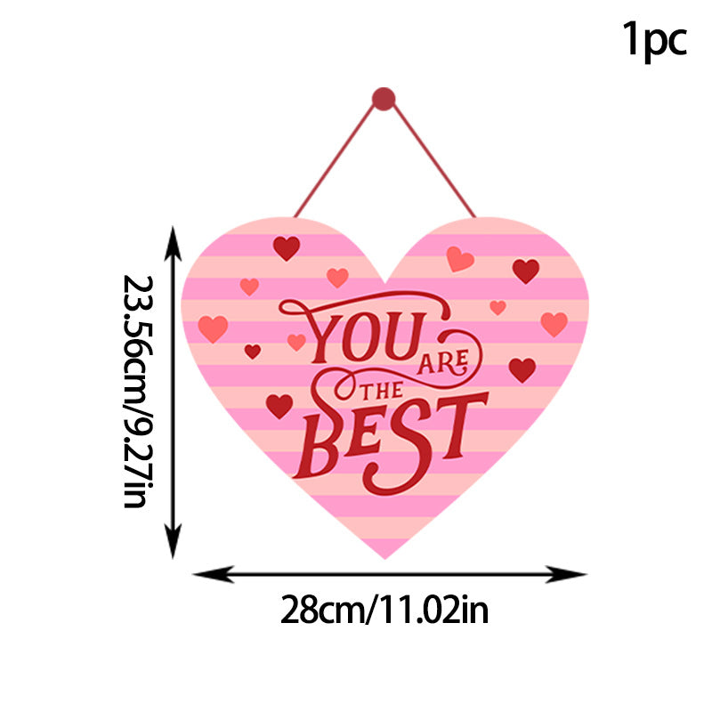 Valentine's Day Multi-Pink Love Pendant Set for Festive Decor