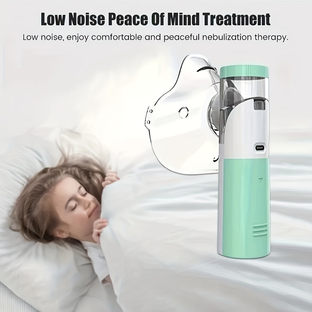 Portable Mesh Nebulizer Steam Inhaler for Travel and Home Use - Rechargable Ultrasonic Micro Mist Device