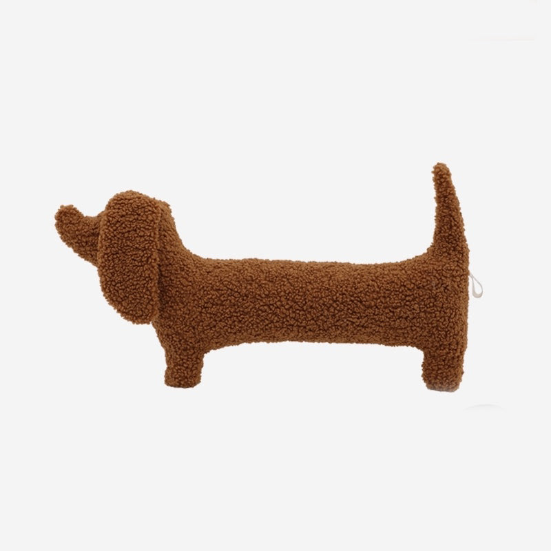 Cute Dachshund Plush Pillow - Brown Home Decor Cushion