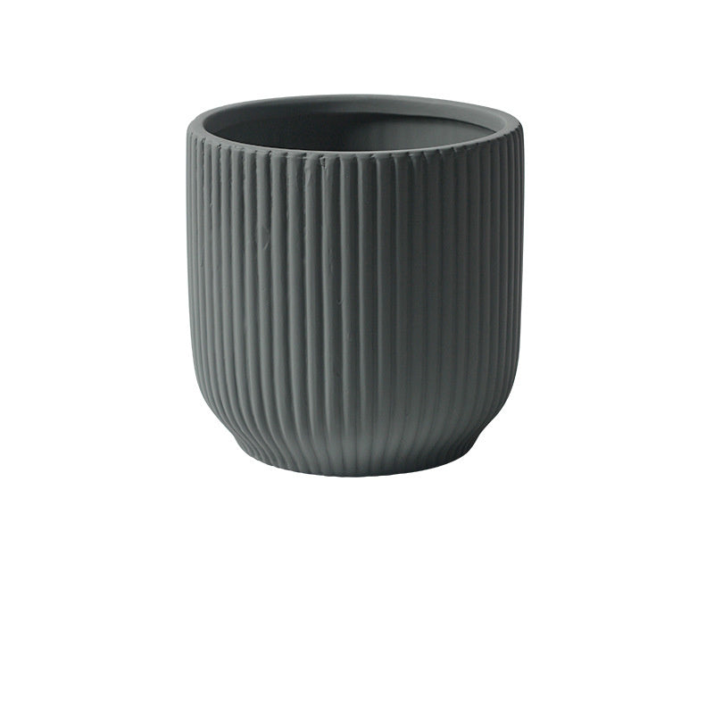 Ceramic Flower Pot Set - Nordic Style Garden Planters with Gold & Hole Options