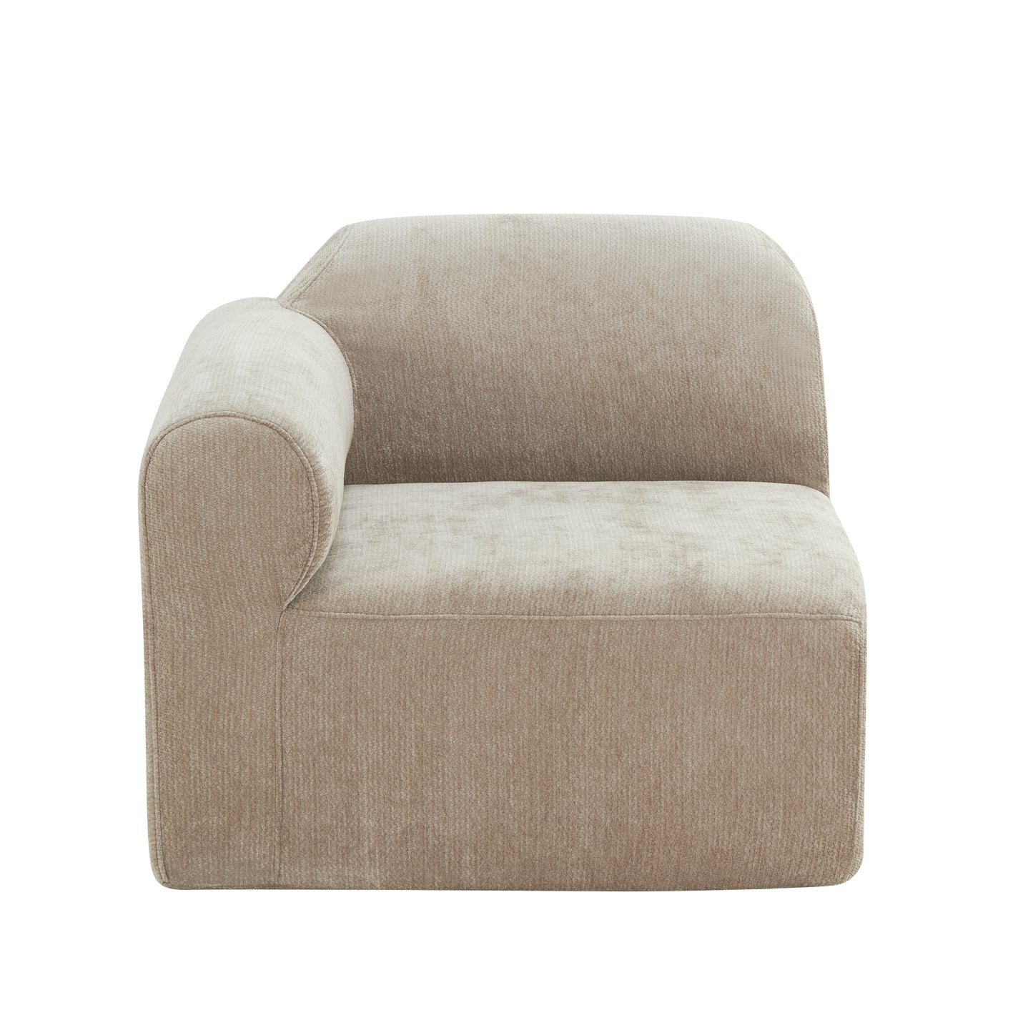 111" Modern Curved Sectional Sofa with Ottoman - Espresso