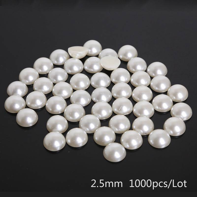 Assorted Pearl Beads for Crafting and Jewelry Making - 1000pcs Handmade Hair and Decor Material