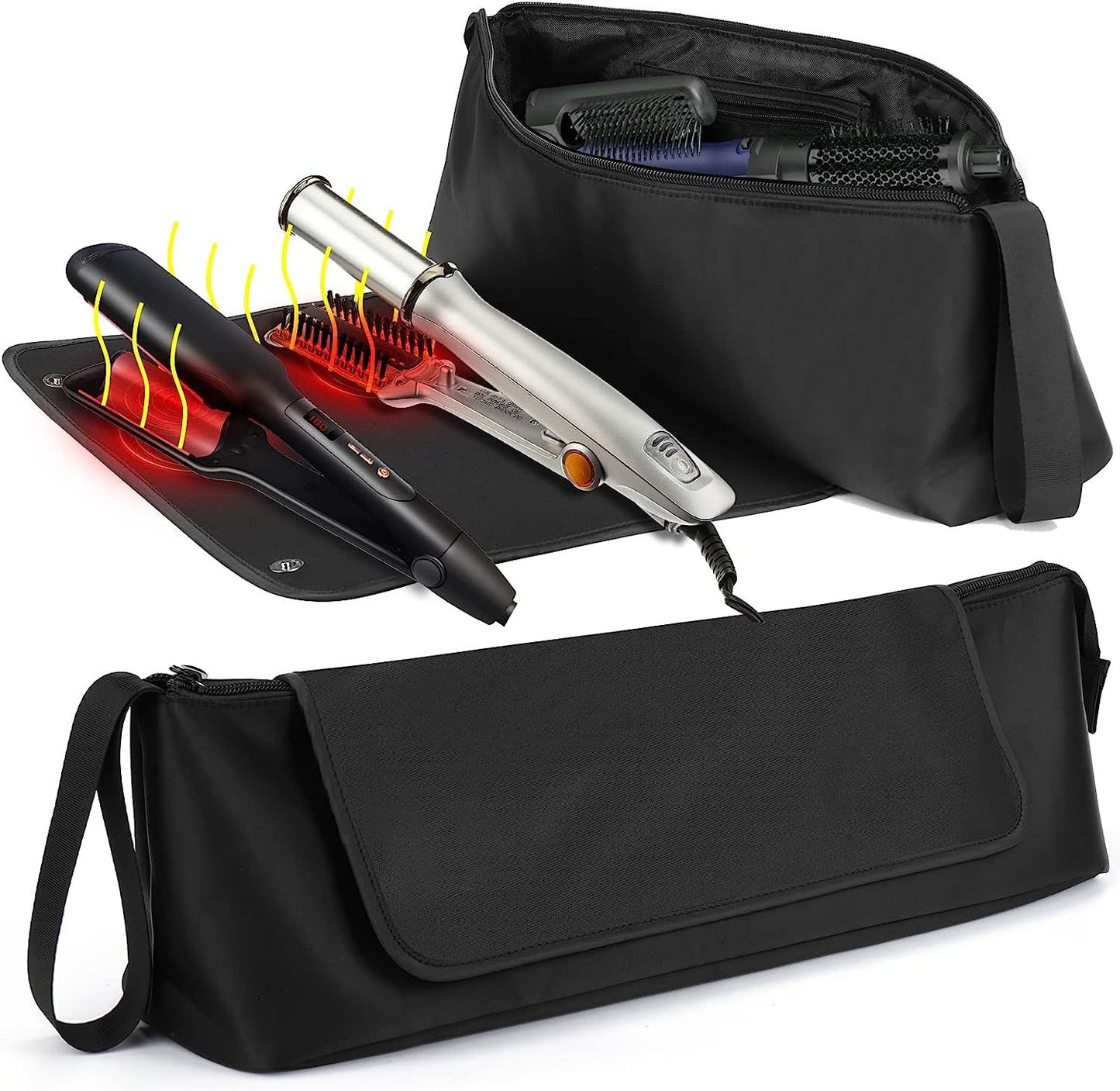 Travel Storage Bag for Hair Styling Tools - Black, 36x12x10cm