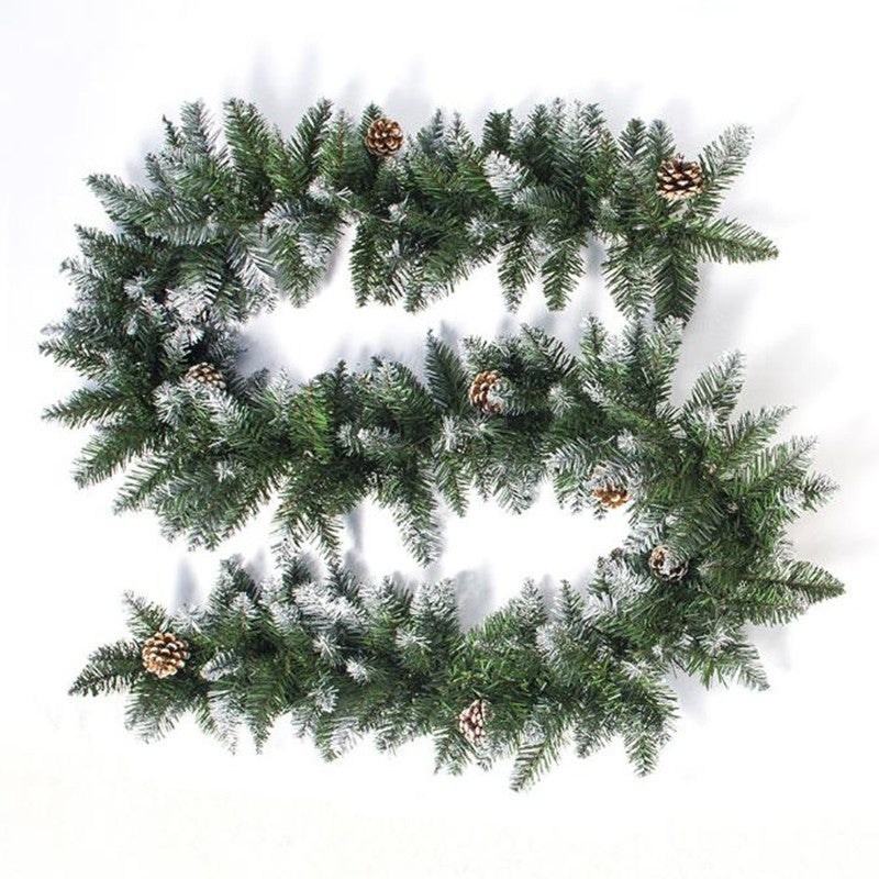 PVC Rattan Garland Christmas Decoration - White & Pine Variants