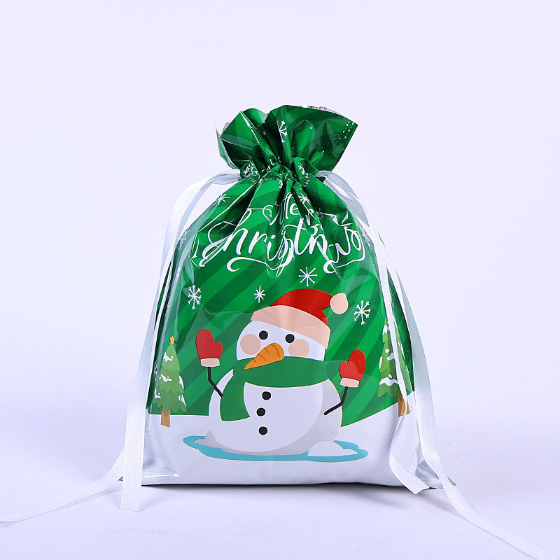 Festive Aluminum Foil Gift Bags for Christmas & New Year Party Packaging