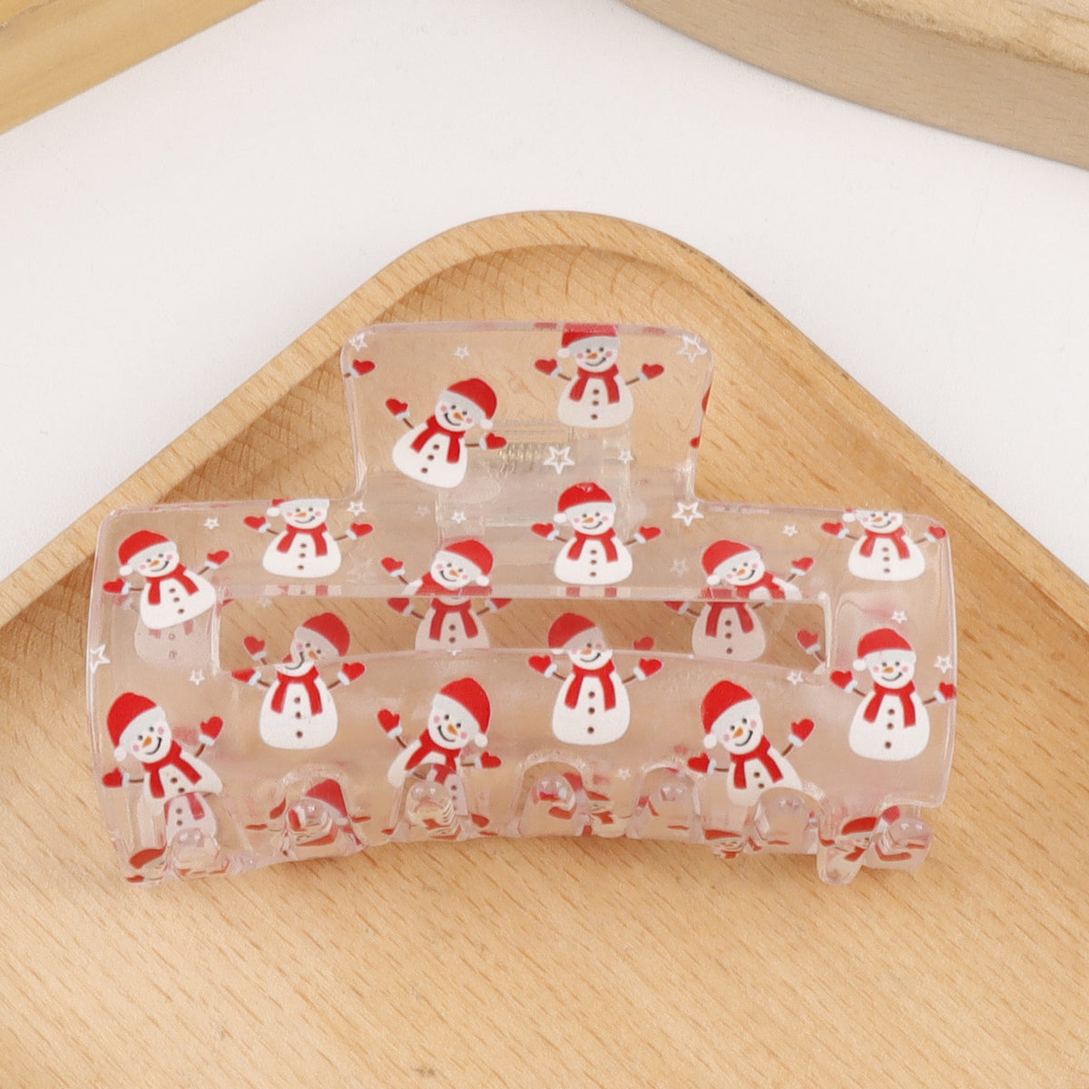 Festive Hair Clip - Christmas Patterned Shark Design