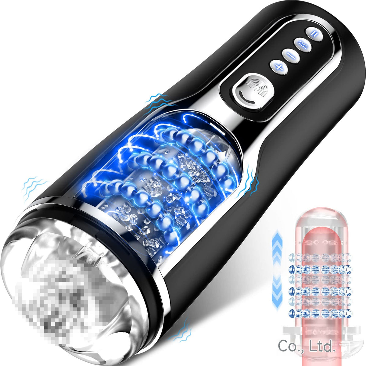 Men's Automatic Vibration Massager with Telescopic Function - Black
