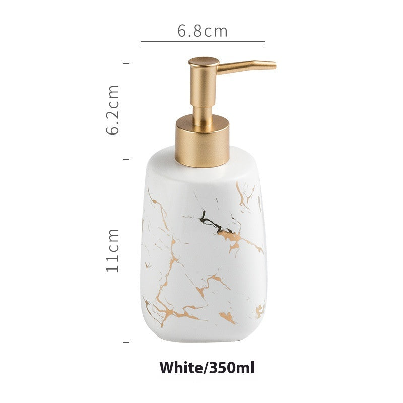 Ceramic Bathroom Storage Bottle Set - Bright White, Light Black, Green