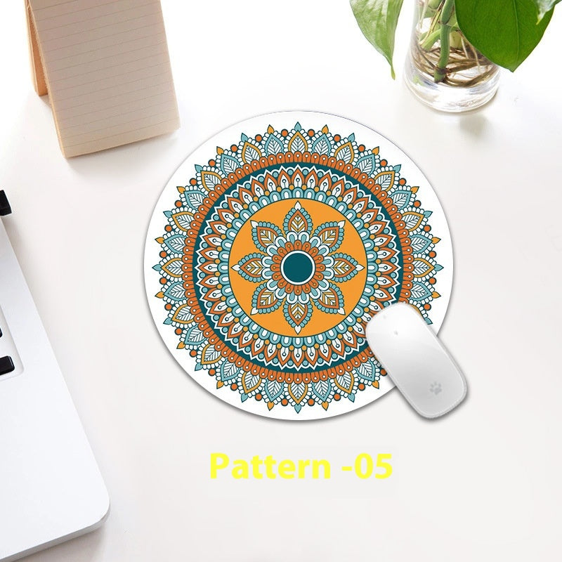 Ethnic Pattern Round Table Mat - Small Thickening Non-Slip Kitchen Accessory