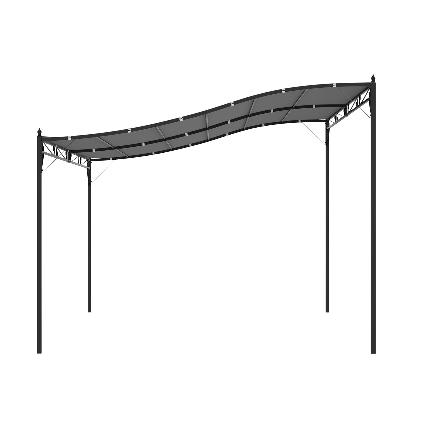 10' x 13' Outdoor Pergola Gazebo with Weather-Resistant Canopy