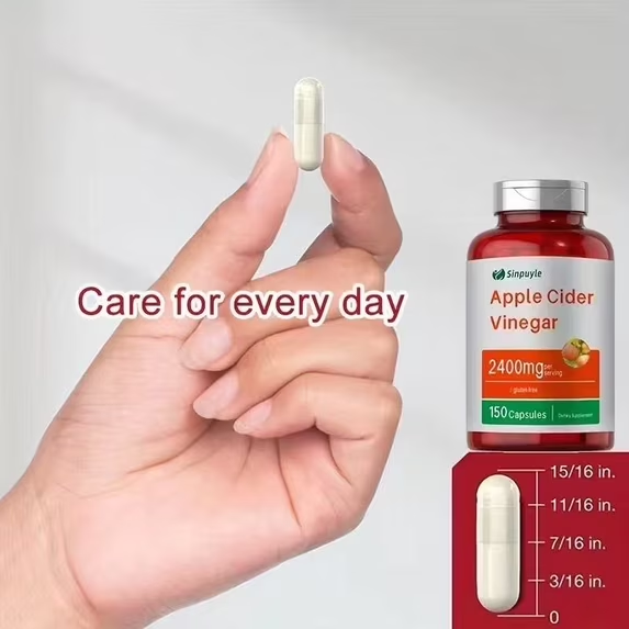 Apple Cider Vinegar Capsules 2400mg - 150 Capsules, Gluten-Free Supplement