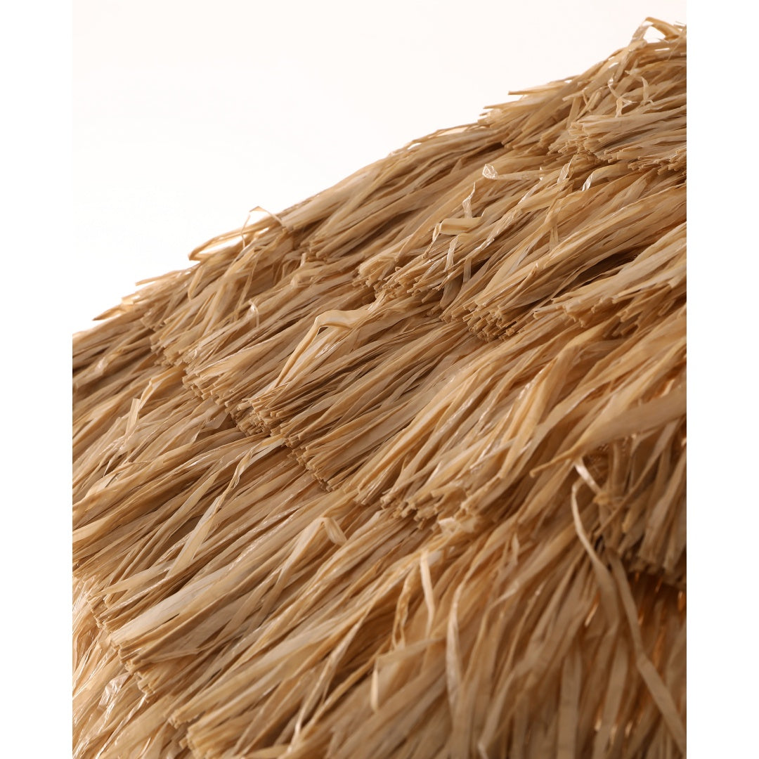 8' Thatch Patio Tiki Umbrella - Brown Hawaiian Beach Shade