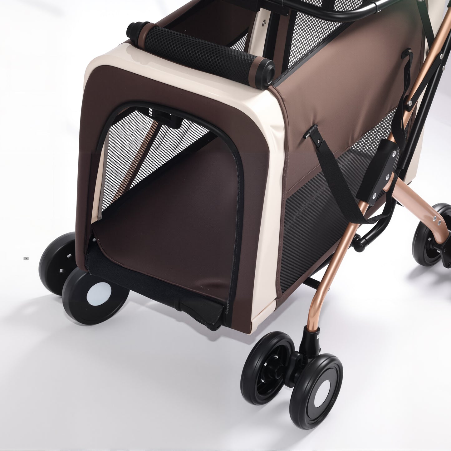 Double Pet Stroller for Dogs and Cats - Foldable, 3-in-1 Carrier with Shockproof Wheels