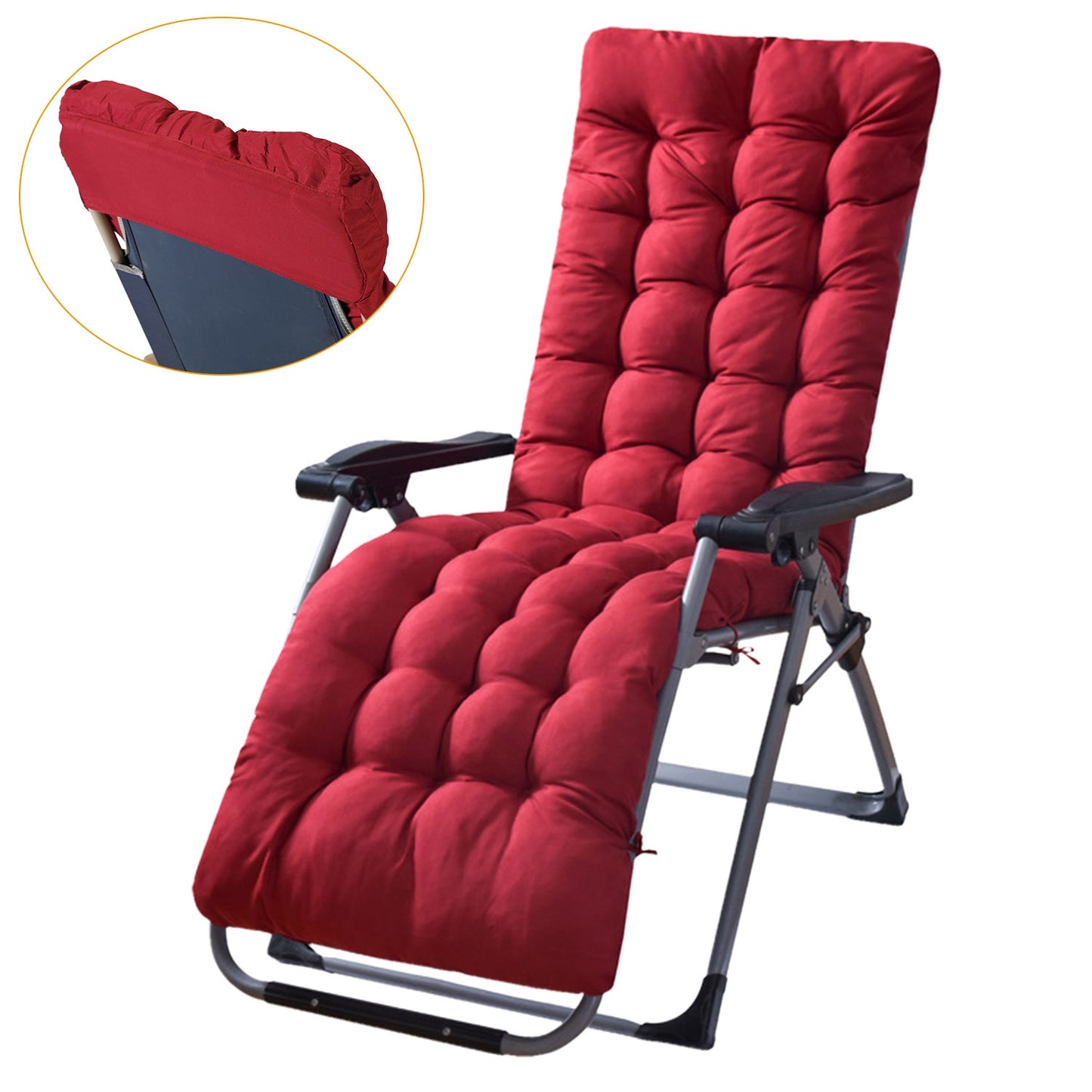 Comfortable Lounger Cushion for Deck Chairs - 67x22in & 71x22in Options