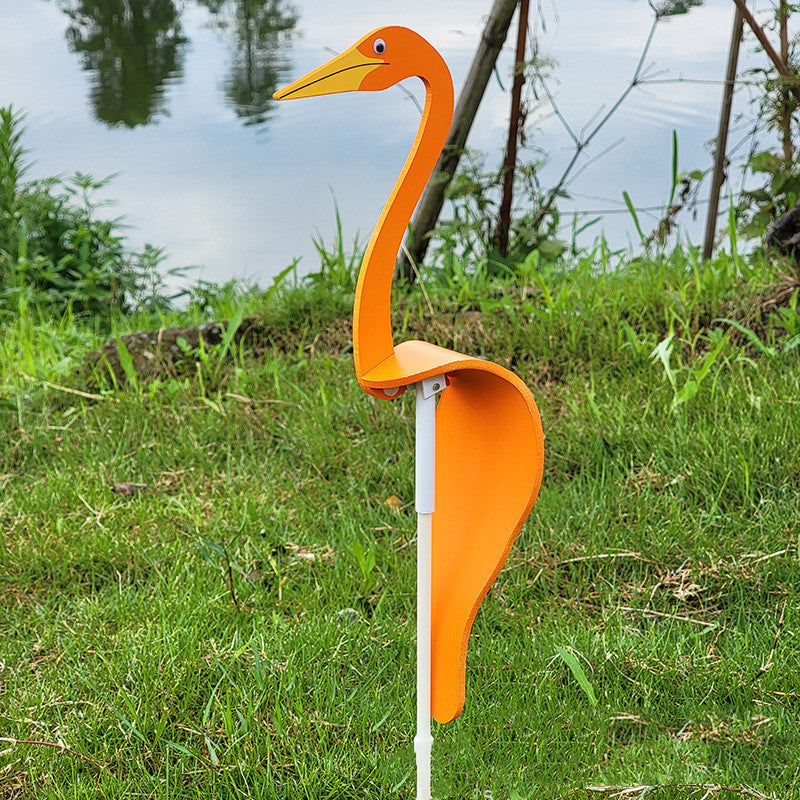 Swirl Flamingo Rotating Bird Garden Ornament for Party & Decor