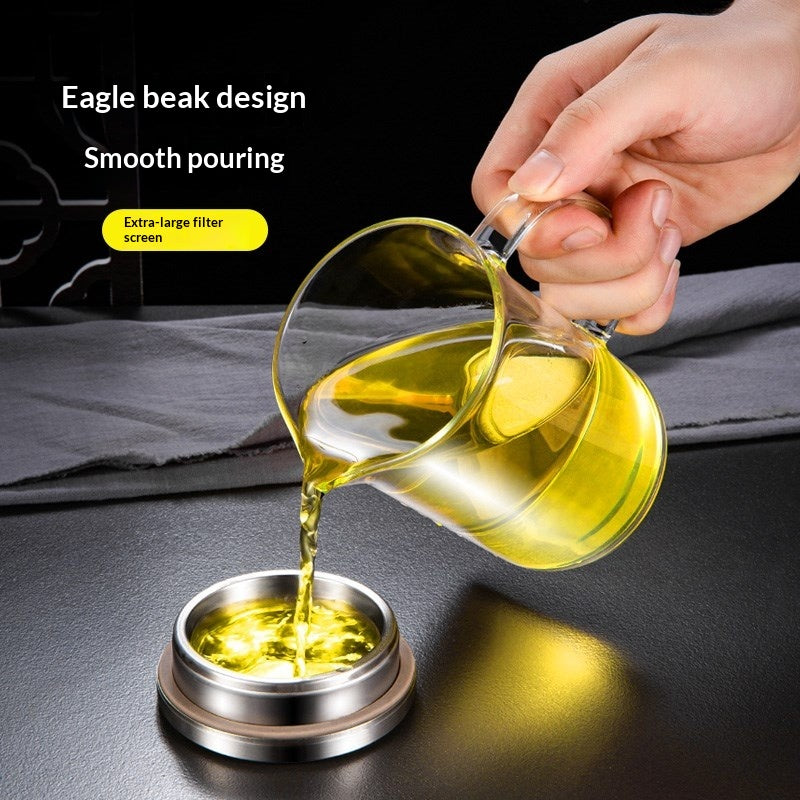 Heat-Resistant Borosilicate Glass Tea Cup 450ml - Thick, Durable Drinkware