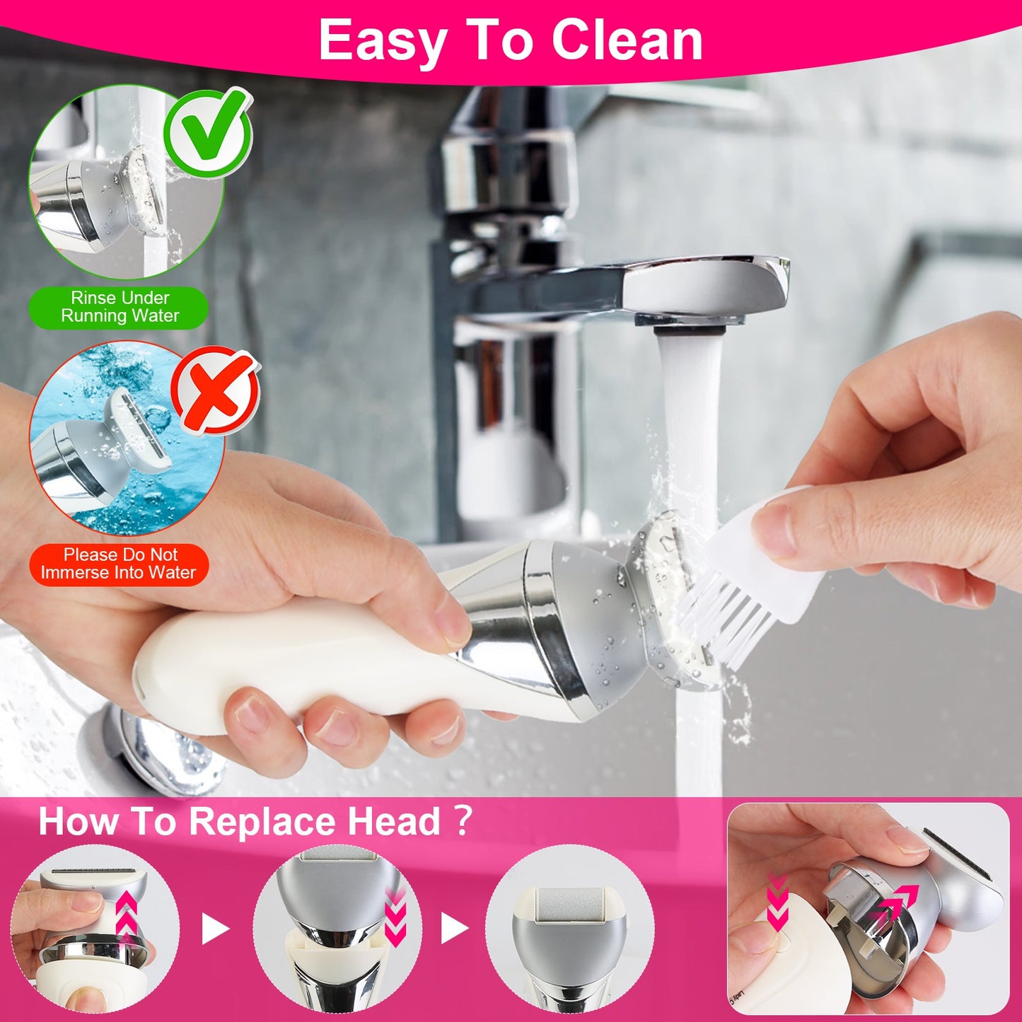 7-in-1 Electric Razor for Women - Cordless Wet & Dry Hair Removal Kit