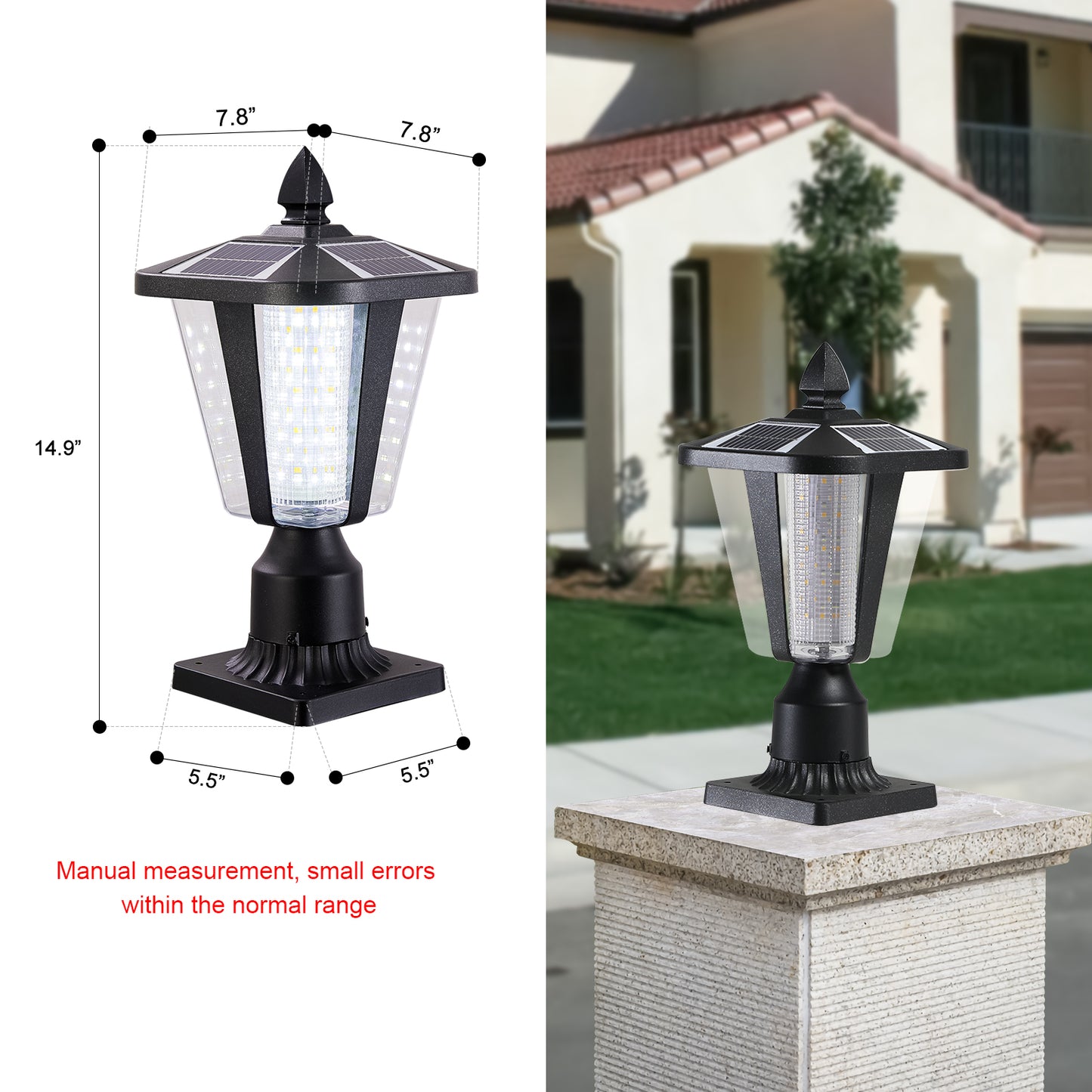 Solar Powered Outdoor Lantern - Modern LED Garden Light