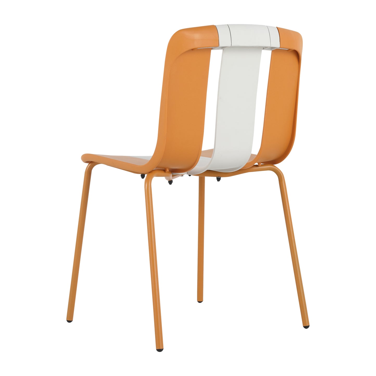 4-Pack Modern Striped Color Block Chairs - Indoor/Outdoor Seating