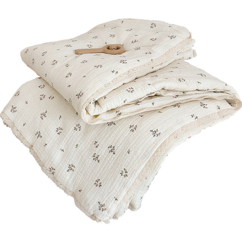 Summer Cotton Quilt Set with Floral Patterns - Multiple Sizes & Styles