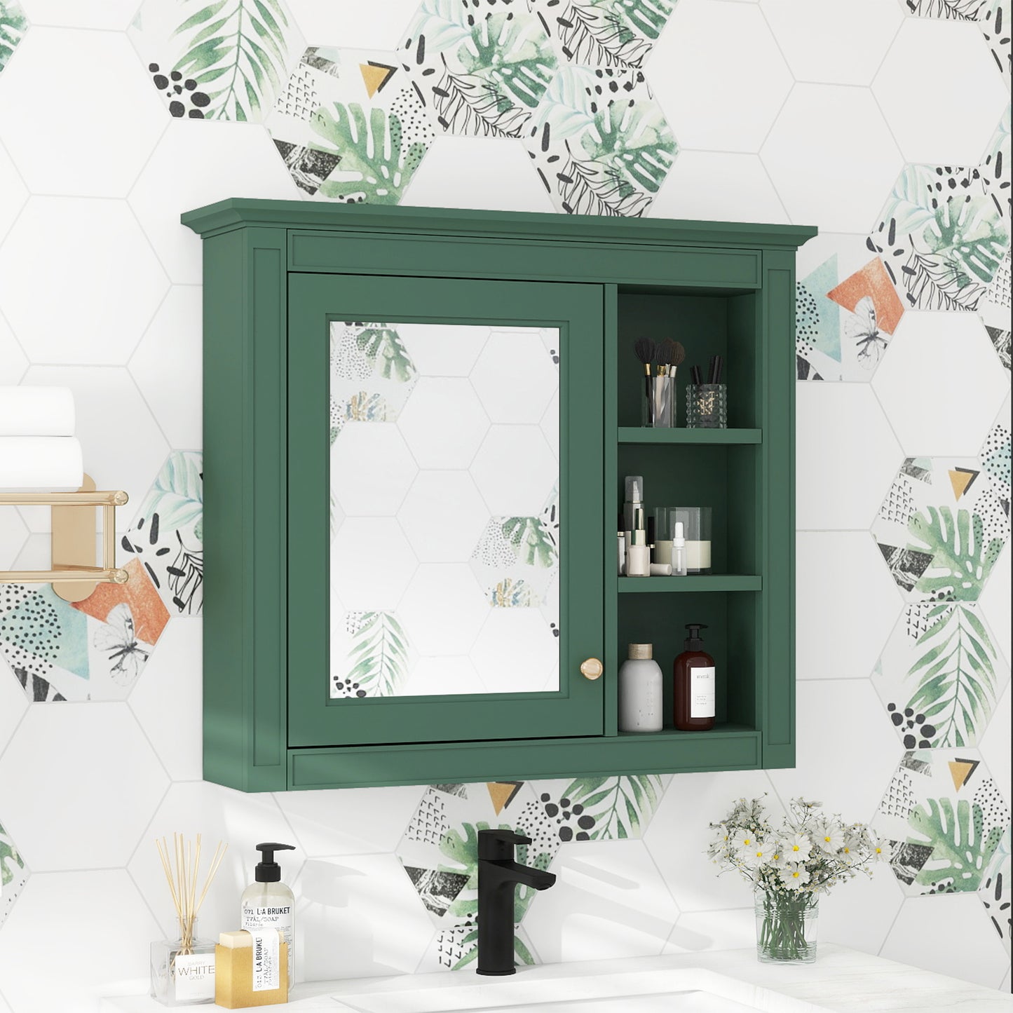 30 X 28 Medicine Cabinet, Wall Mounted Bathroom Storage Modern