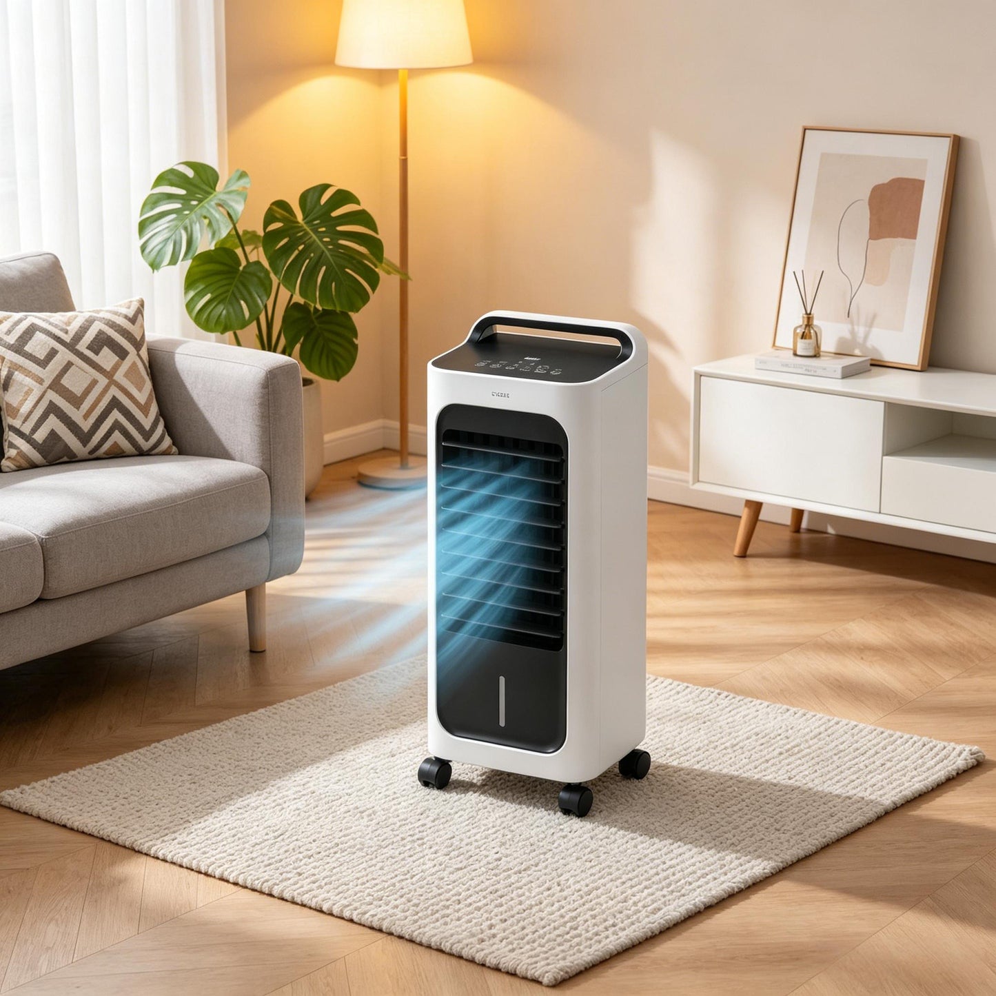 Portable Air Cooler with 3 Modes - White, Remote Control