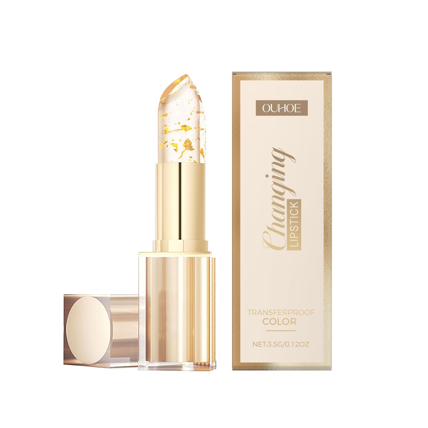 Gold Leaf Color-Changing Nourishing Lipstick 3.5g – Hydrating Lip Makeup