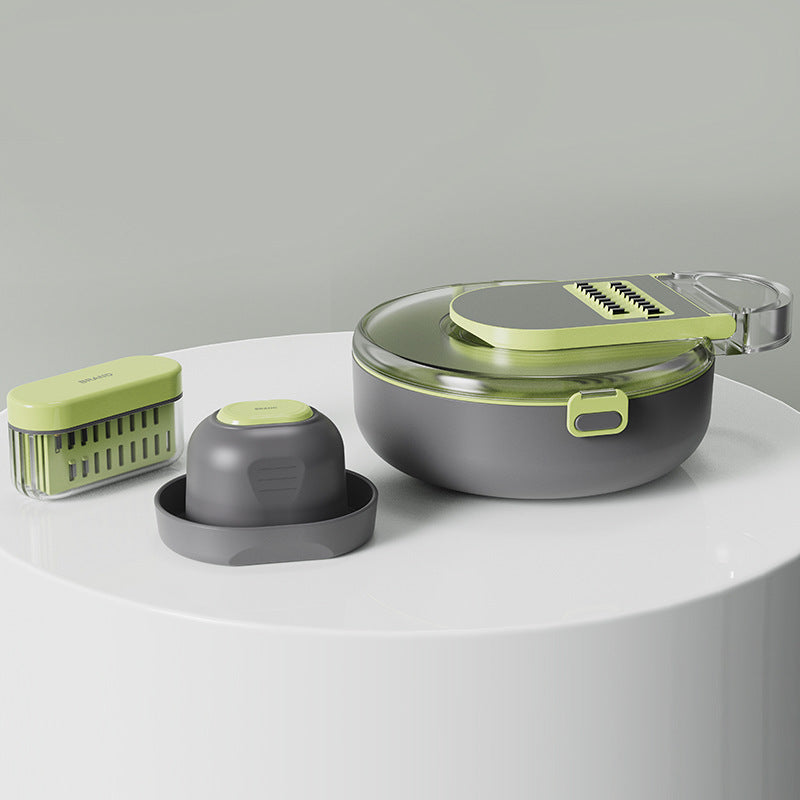 Multifunctional Vegetable Cutter and Kitchen Knife Set with Storage and Water Filter Basket