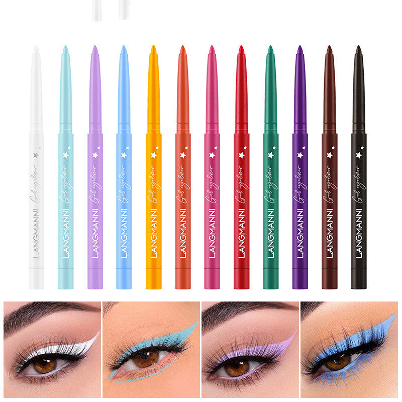 12-Color Eyeliner Set with Smudge-Resistant Formula for Eye Makeup