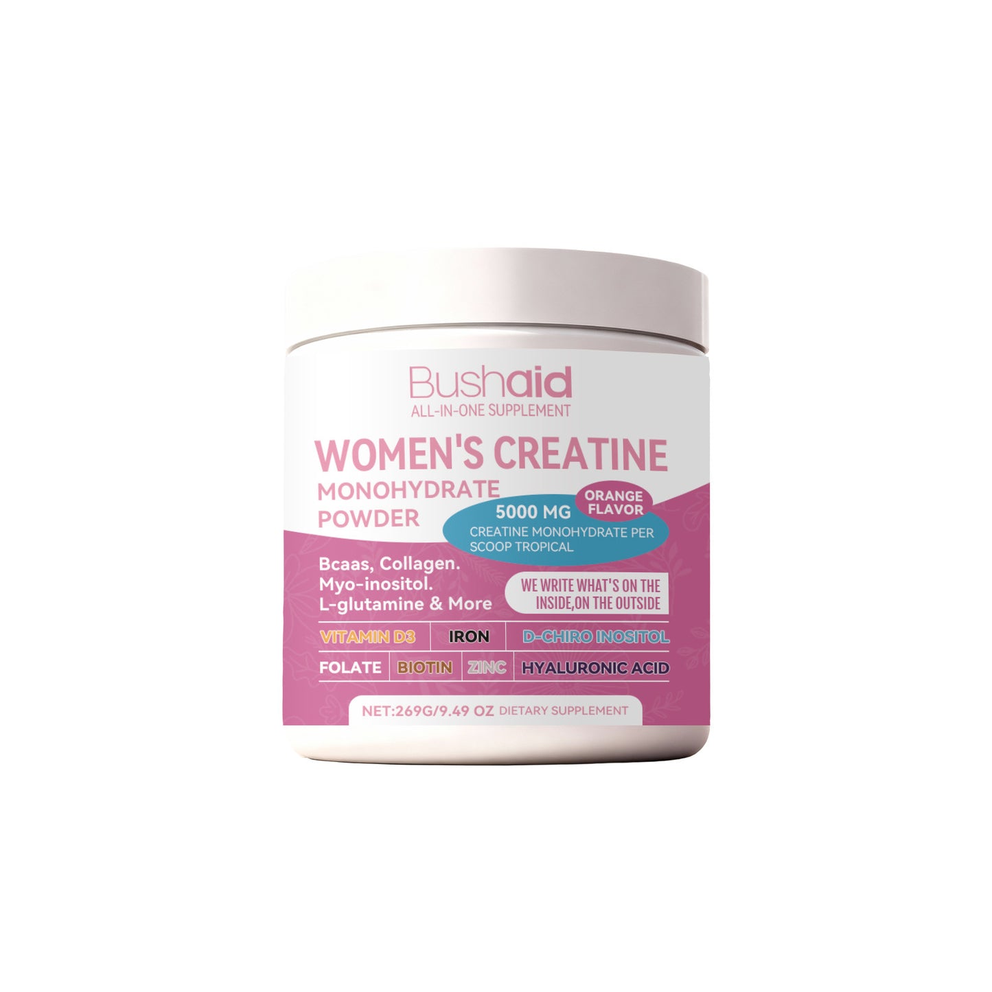 Female Creatine Powder with BCAA and L-Glutamine - 269g Fitness Supplement