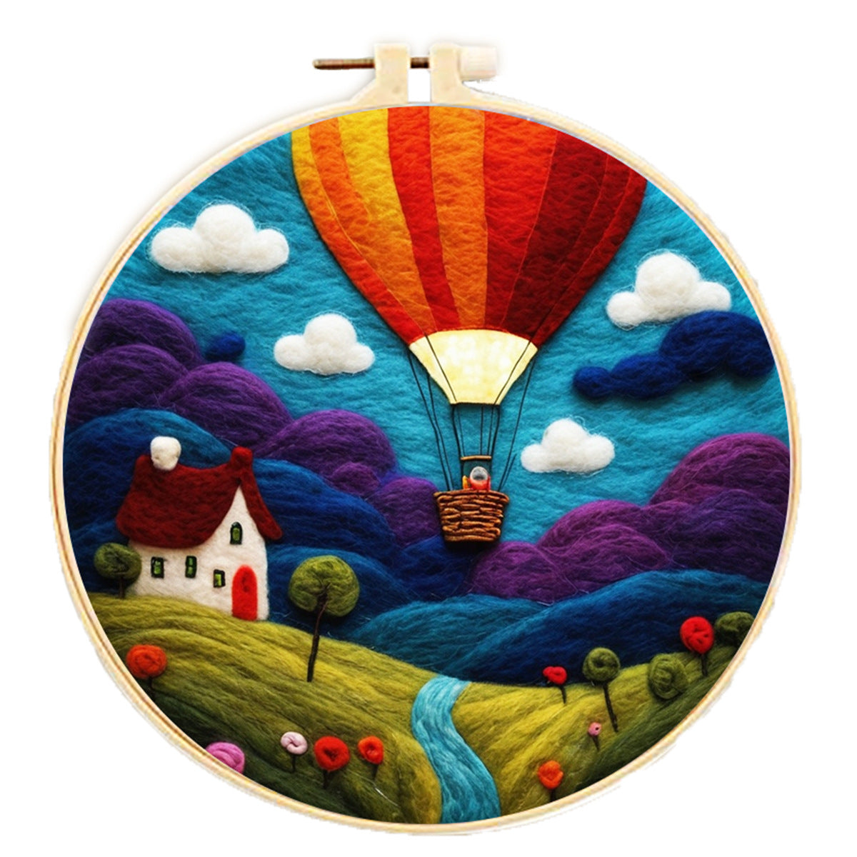 Embroidery Needle Felt Blanket Painting Kit - House Decor & Crafts
