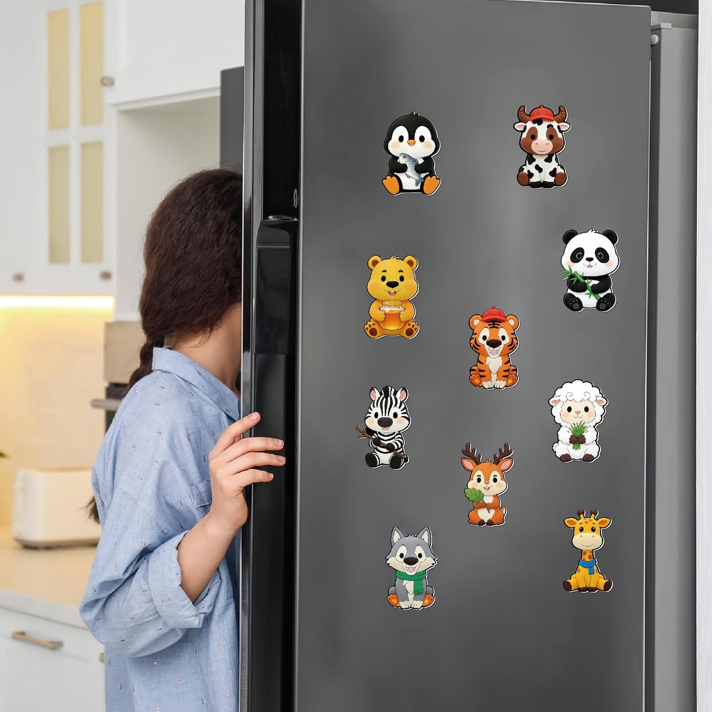 Animal-Shaped Magnetic Tile Set - 10PCS Cute Home Decor Magnet