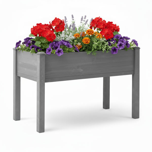 48x24x30 Inch Raised Garden Bed with Legs - Elevated Wooden Planter Box for Outdoor Plants