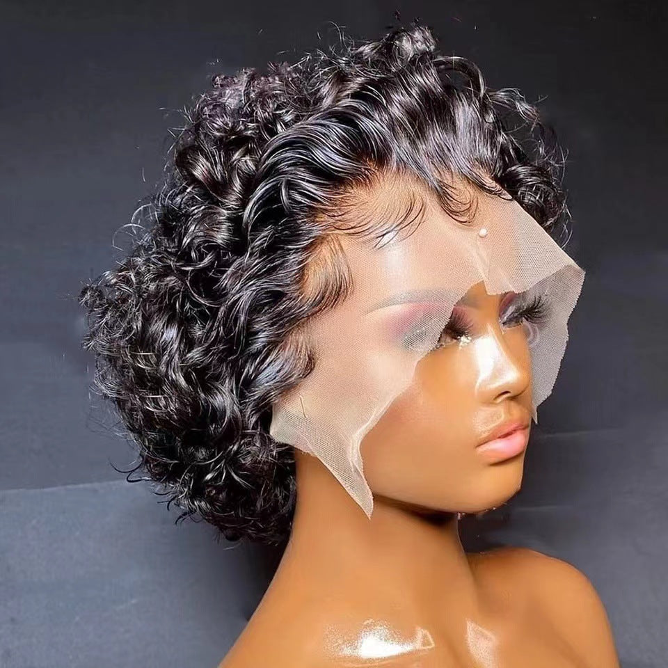 Natural Curly Hair Lace Wig for Women - Face Framing Style