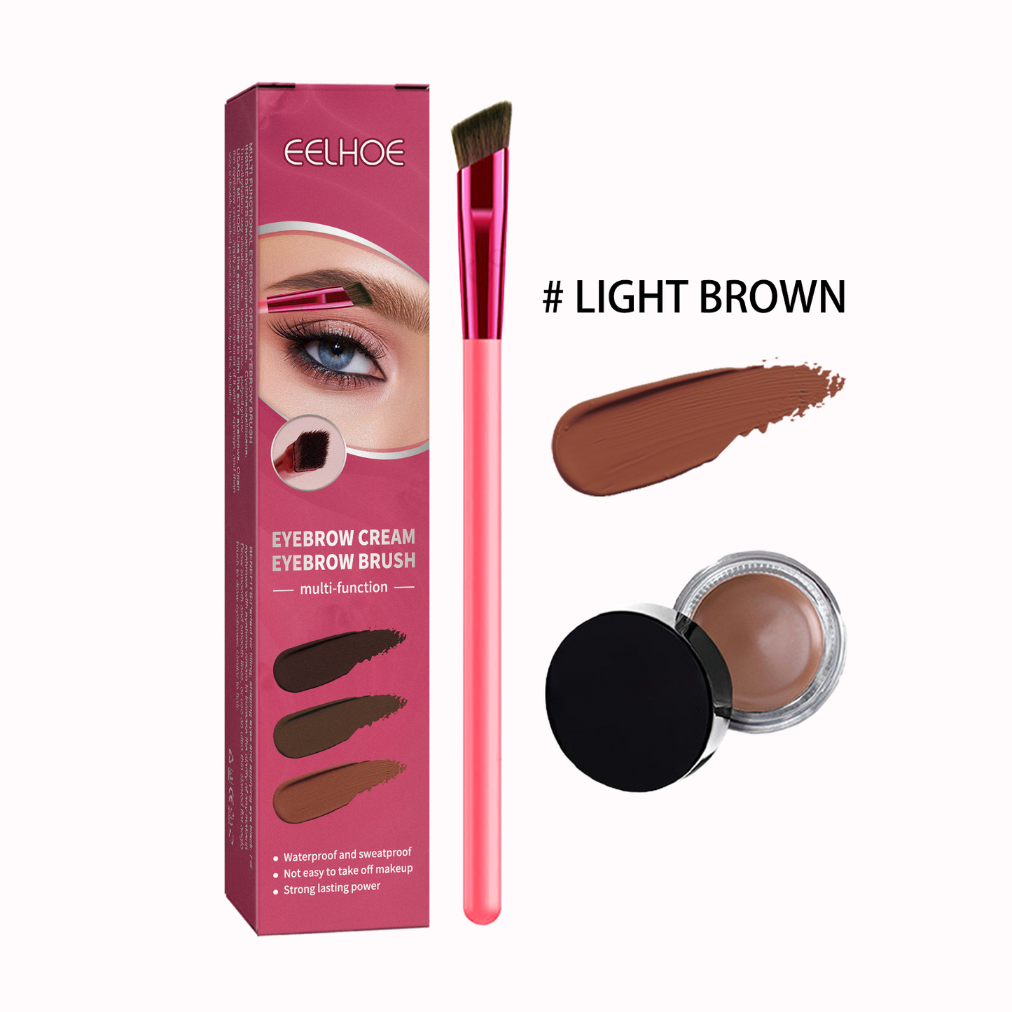 Multi-Functional Eyebrow Makeup Kit - Waterproof Gel and Precision Brush Set
