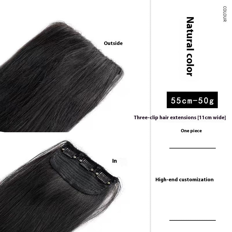 Handmade Human Hair Wig - Natural Straight