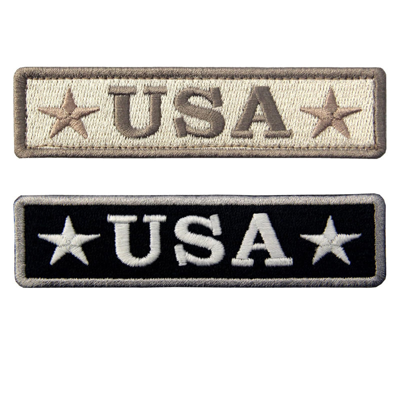 USA Tactical Morale Patches - Set of 4 Embroidered Velcro Patches
