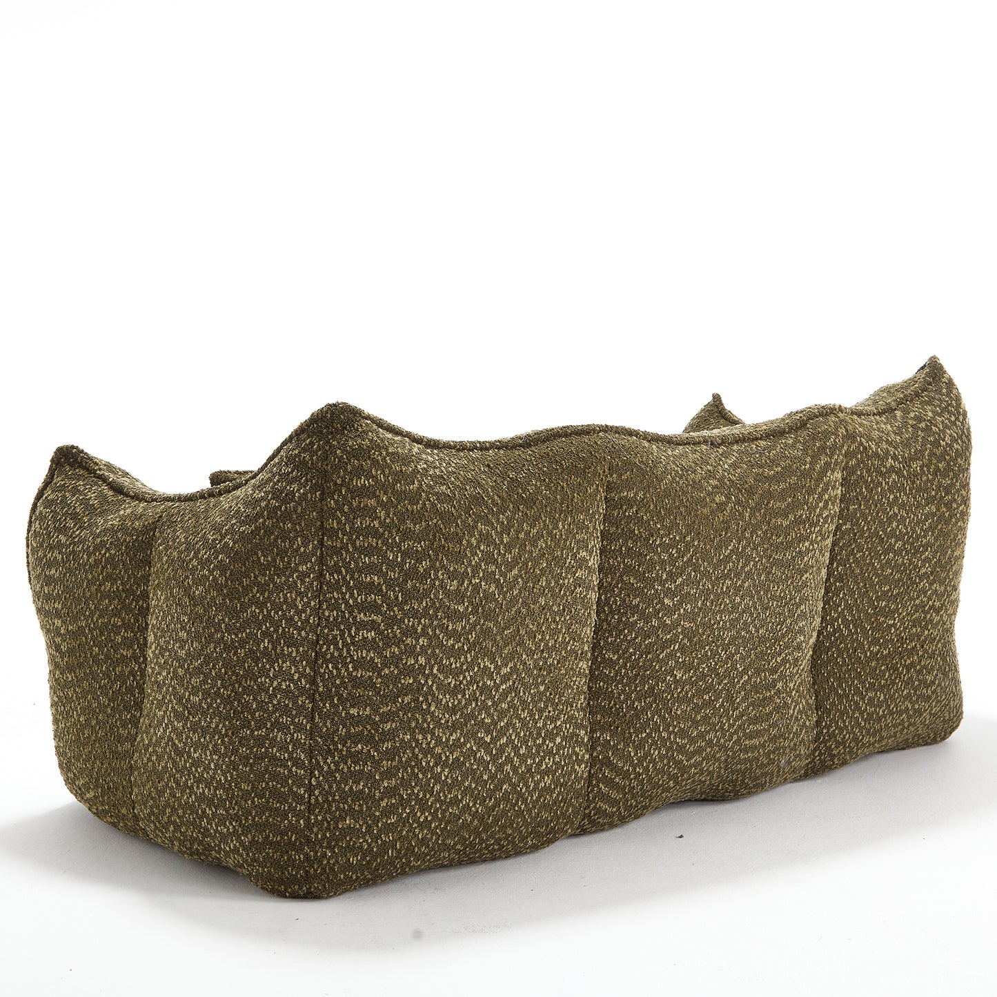 Comfortable Square Bean Bag Chair - Olive Green, Foam Core for 2