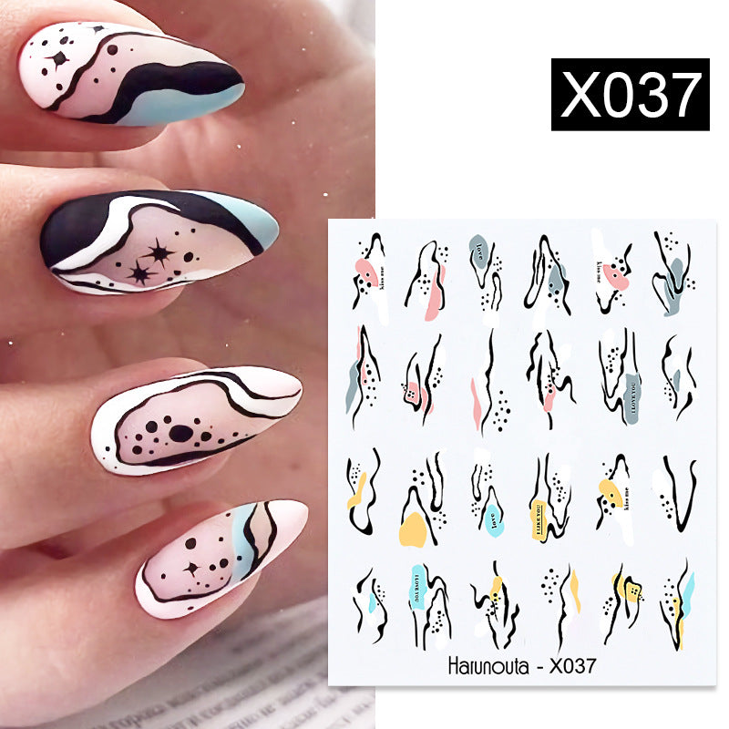 Nail Art Butterfly Sticker Flower Leaf Decal Kit - Assorted Formats