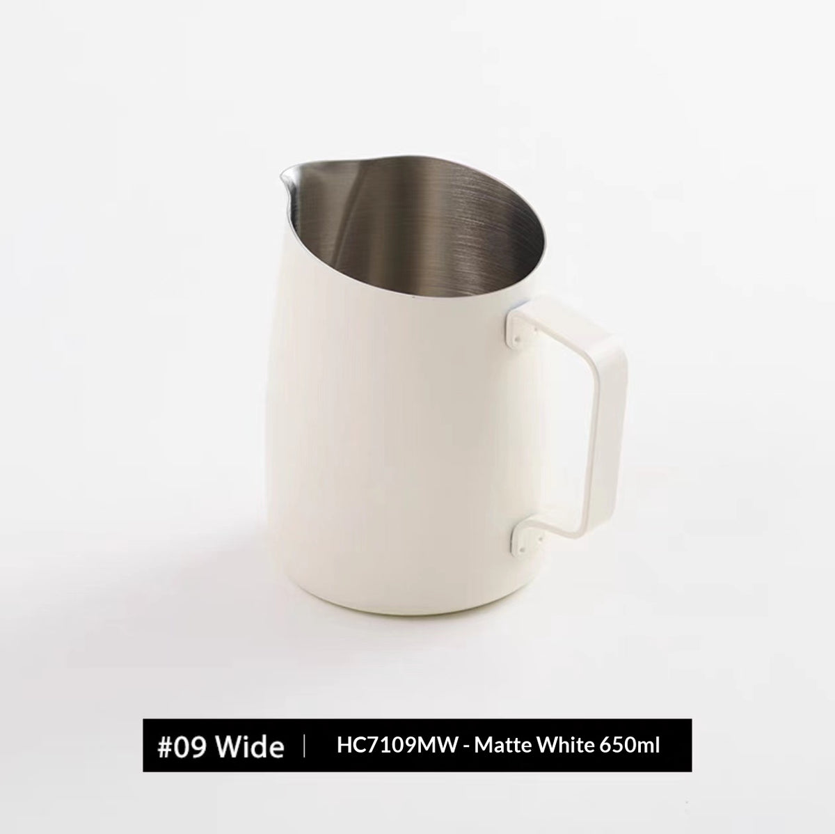 Stainless Steel Coffee Latte Art Cup with Round Spout - Multiple Colors