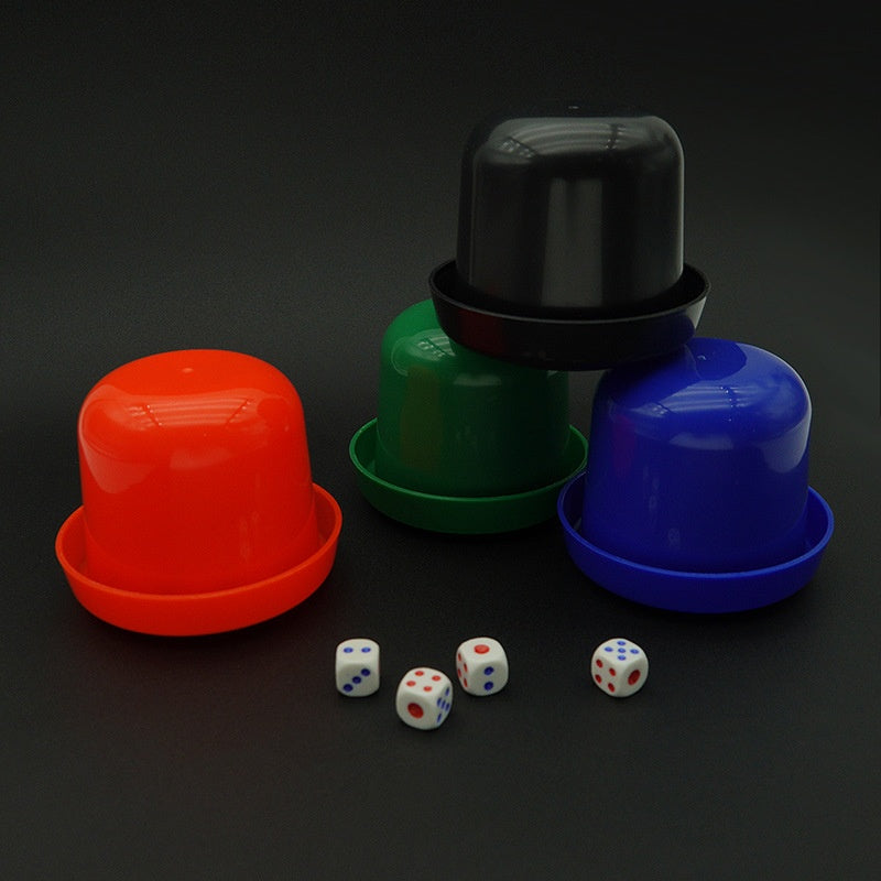 Multi-Color Child and Adult Dice Cup Set with Stand - Party & Game Accessory