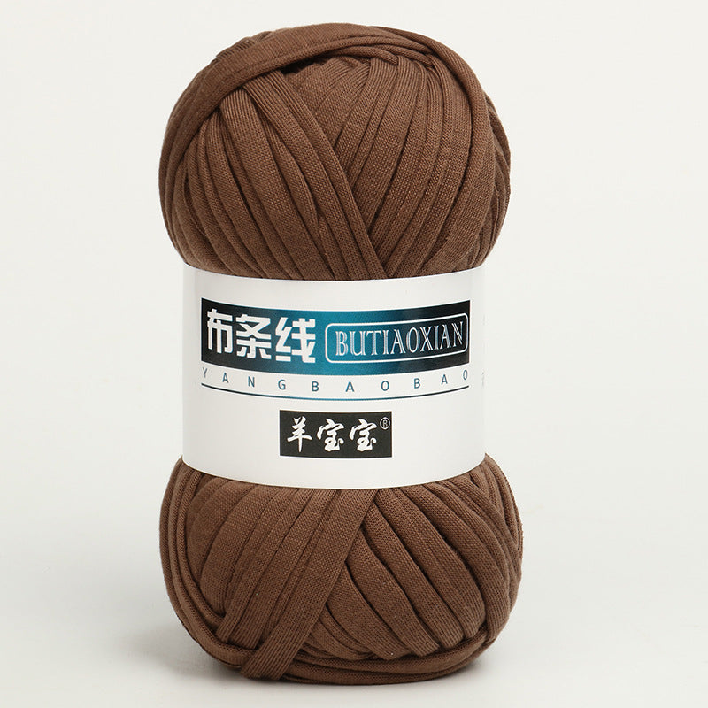 DIY Wool Woven Bag Material Kit - Coarse Wool Ball & Cloth Strips, Multiple Colors