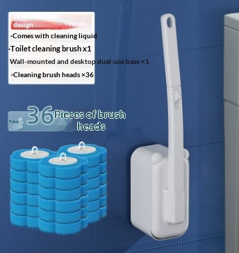 Disposable Toilet Brush Set with Multiple Color Options - Bathroom Cleaning Tool