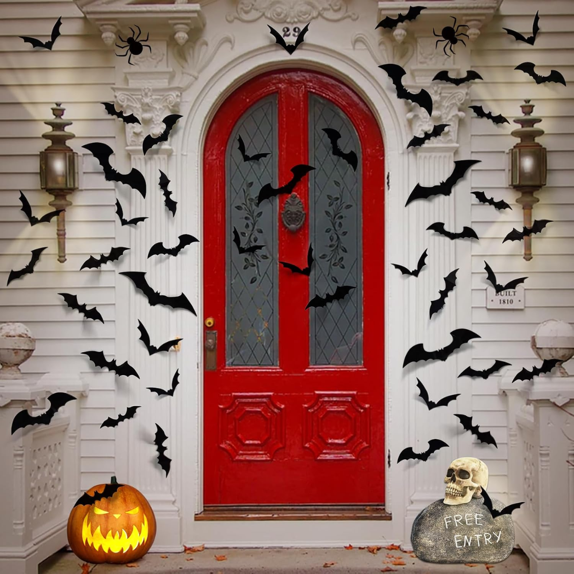 3D Black Bats Wall Stickers - Halloween Party Decorations