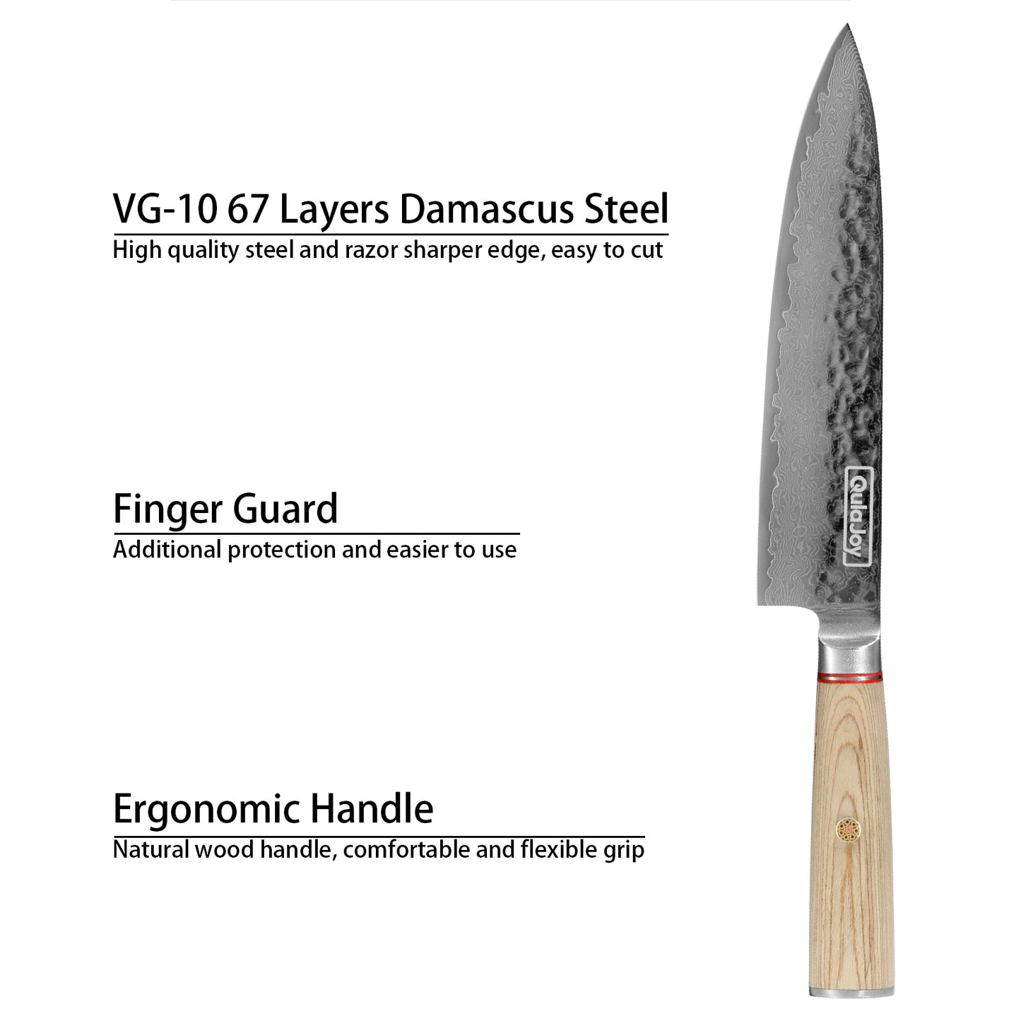 Professional 6.9 Inch Nakiri Knife - 67-Layers Damascus Steel