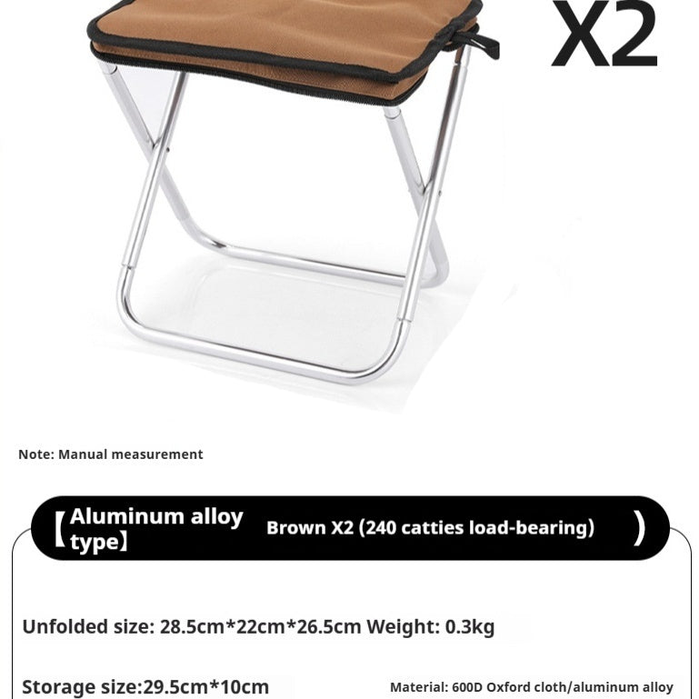 Foldable High-Speed Rail Queuing Barrier - Portable Aluminum Alloy Folding Stool