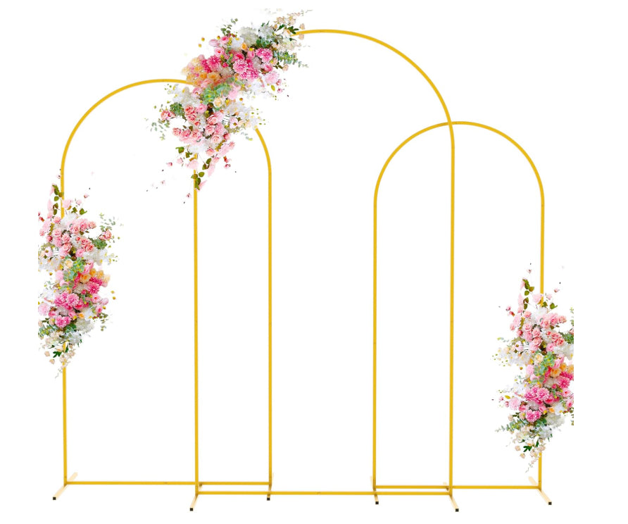 Wedding Metal Balloon Arch Stand with 3 Supports for Event Decoration