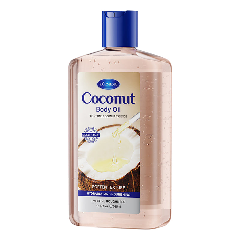 Body Oil with Rose, Coconut & Cocoa - 525ml Natural Moisturizer