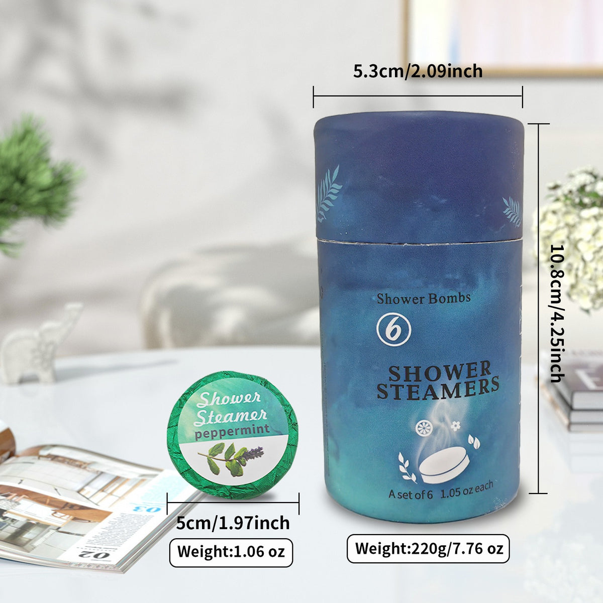 Shower Steamer 6-Pack - Aromatherapy Bath Bombs